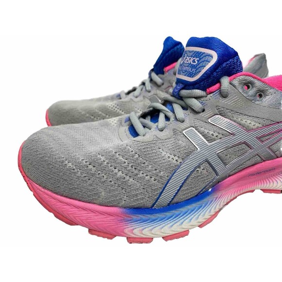 ASICS Gel-Nimbus 17 Knit Womens Size 9 Gray/Pink/Blue Running Shoes Excellent! - Picture 7 of 16